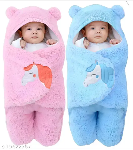 Combo New Born Super soft Wearable Designer Baby blanket For Babies Pack of 2