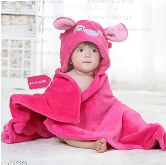 New Born Baby Bath Towel Pack of Terry Soft Hooded Wrapper Towel